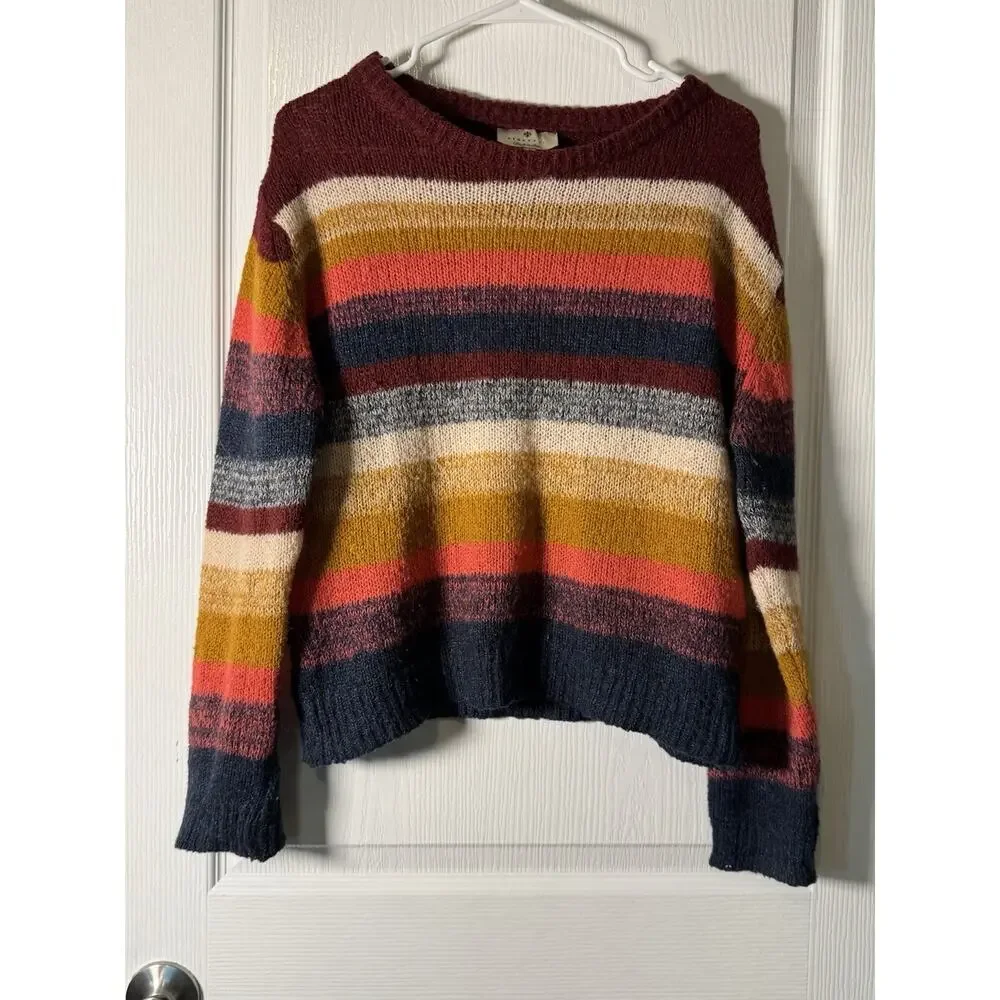 Berretti Multicolor Blue & Pink Wool Blend Sweater Made in Italy Size medium - Picture 8 of 8